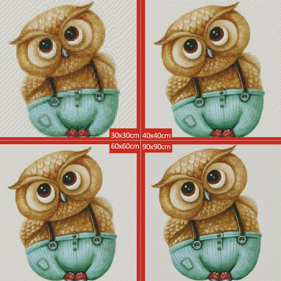 Алмаз живопись алмазная вышивка большие глаза совы мультфильм милый дети
