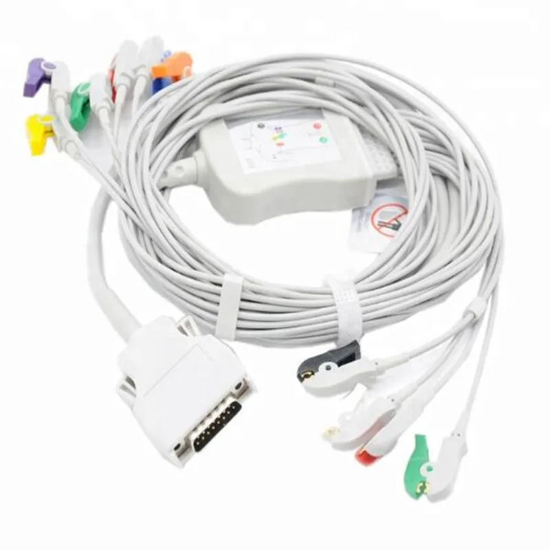 Совместим с кабелем Mortara Eli 100 Eli200 Eli50 10 Lead EKG leadwires кабель ECG Banana 4 0|Монтажный жгут| |