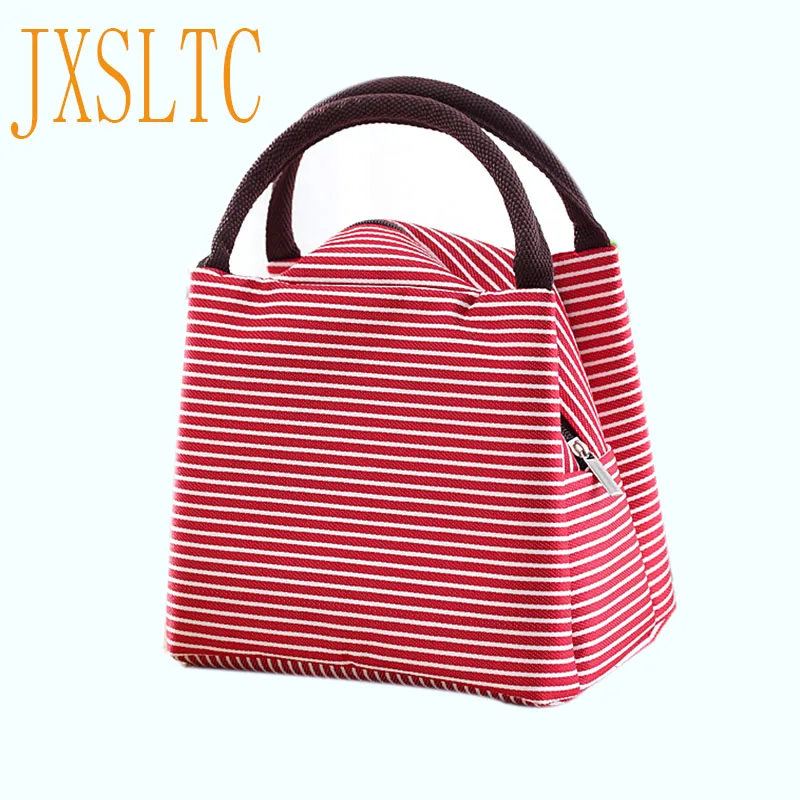 Simple Stripes Insulated Lunch Bag for Women Packaged Food Thermal Bags Thermo Pouch Isothermal Kids Refrigerator | Багаж и сумки