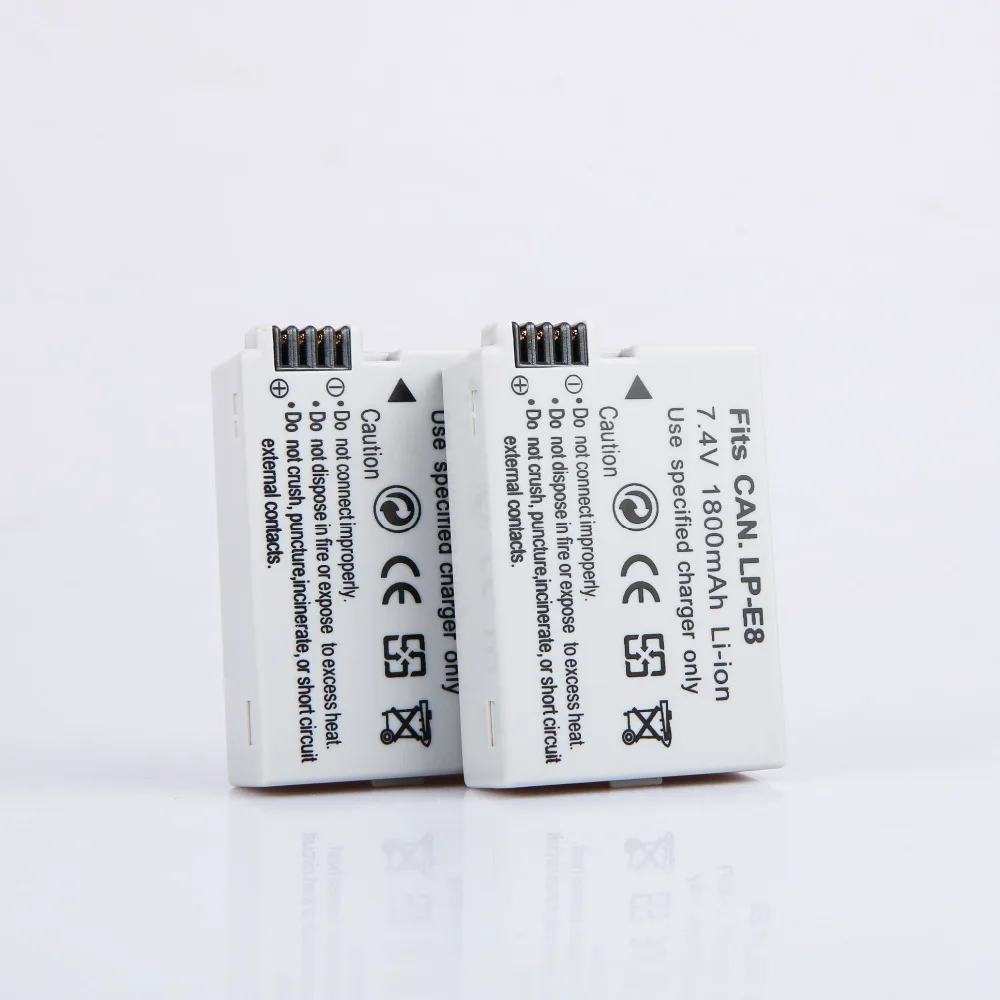 10 шт. 1800 мАч LP-E8 LP E8 LPE8 батареи для камеры Акку Canon EOS 550D 600D 650D 700D Rebel X4 X5 X6i X7 |