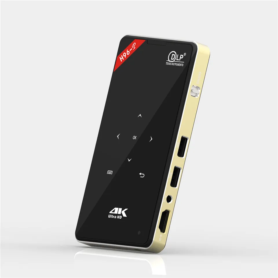 H96P мини DLP 4 K проектор четырехъядерный S905X портативный проектор домашний кинотеатр Bluetooth HD-IN 5G Android wifi tv Box 2 Гб 16 Гб