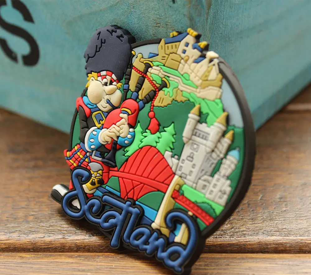 Шотландский туристический сувенир 3D резиновый магнит на холодильник Подарочная