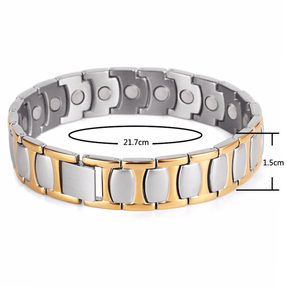 RainSo Исцеления Магнитный Браслет Для мужчин женщина Титан здравоохранения магнит