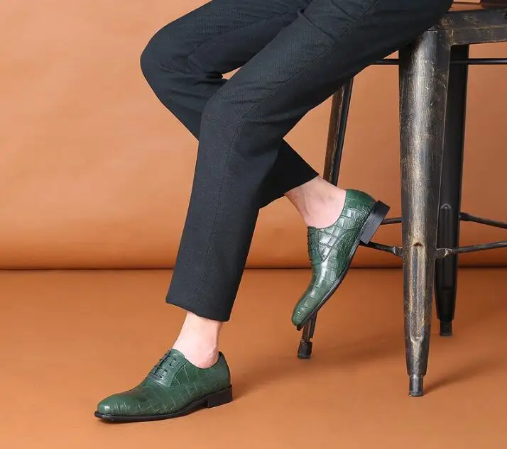 2018 итальянская мужская официальная Свадебная обувь на весну и осень из