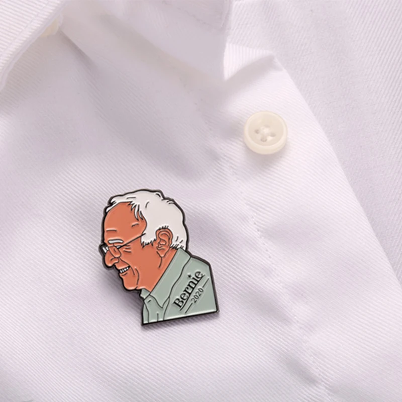 Берни Сандерс эмалированная брошь-кнопка | Дом и сад