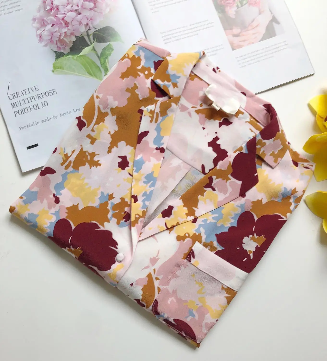 100% Шелковая женская блузка с длинным рукавом новая весенняя и осенняя