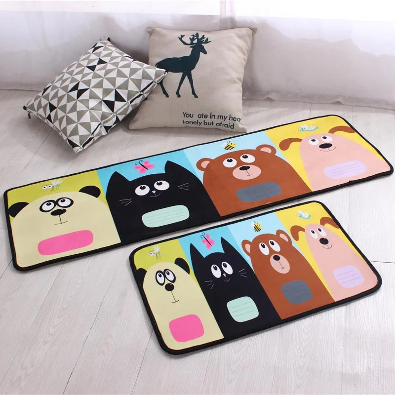 Винтаж входной коврик Водонепроницаемый милый кот с принтом на тему Собак