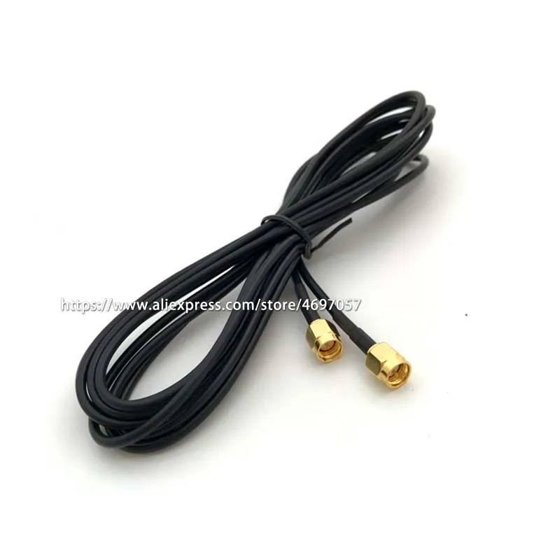 SMA штыревой к SMA штыревой кабель Wifi антенна Удлинительный кабель RF разъем адаптер RG174 1 м 2 м 3 м 5 м