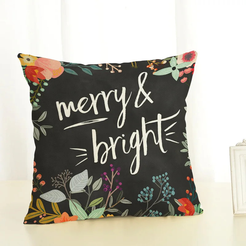 New Year Christmas Decorations For Home Ornaments Navidad Natal Frozen Decorative Word Gift Cushion Cover | Дом и сад