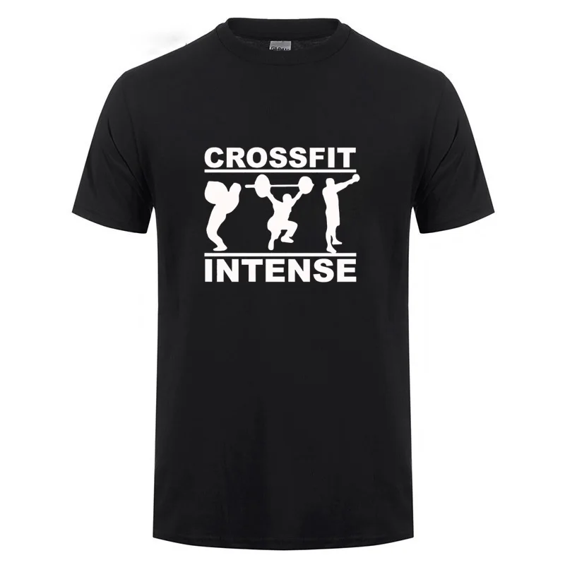 CrossFit Intense футболка Забавный подарок на день рождения для мужчин Папа Отец муж круглый вырез хлопковая Футболка фитнес бодибилдинг одежда