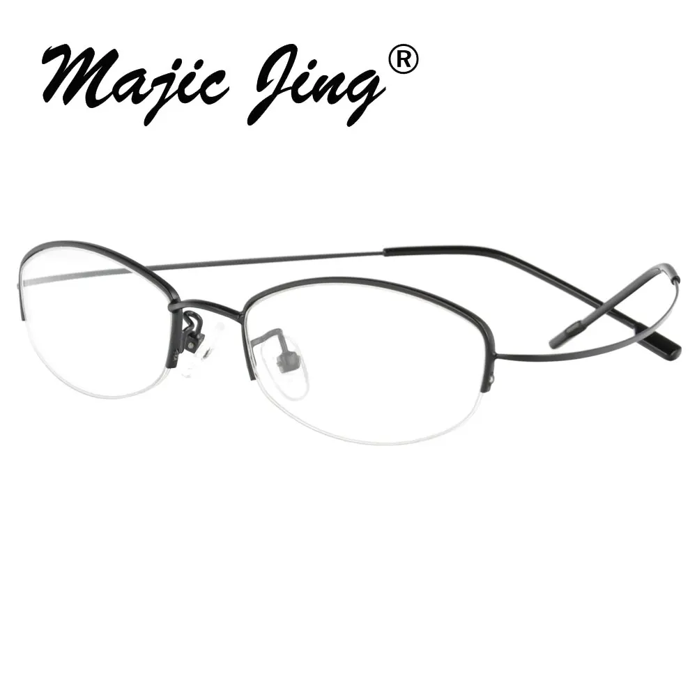 Металлические Очки Magic Jing с памятью оптические оправы половинчатая оправа
