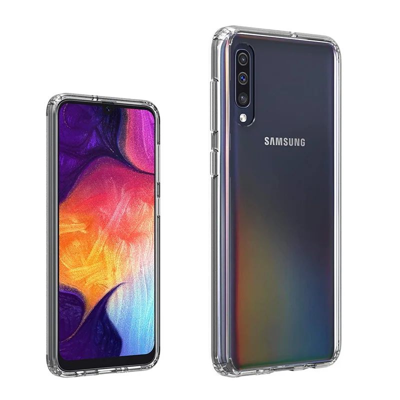 Для samsung Galaxy A40 чехол Кристальный Гибридный Бампер прозрачный жесткий акриловый задняя крышка для samsung Galaxy A70 A50 A30 A10 чехол