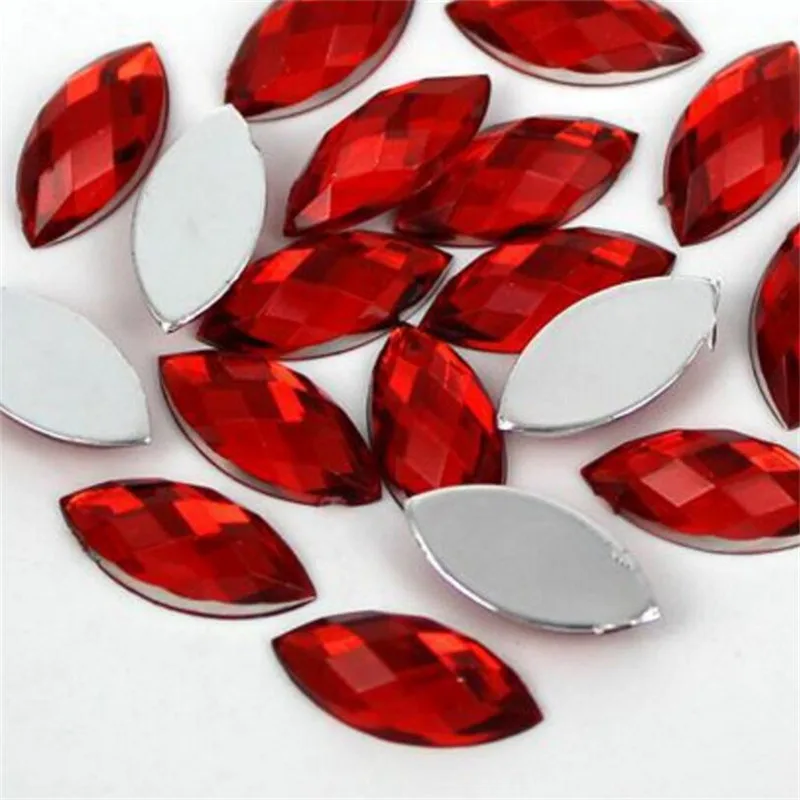 Граненный акриловый камень сделай сам сверкающий красный цвет для ручного