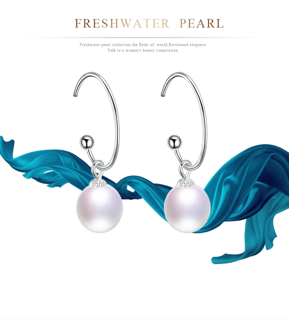 Dainashi new arrival 925 silver freshwater natural real pearls ear rings fine jewelry for women gifts