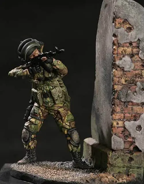1/24 масштаб 75 мм Неокрашенная фигурка из смолы русский FSB с базой|resin figure|resin figures