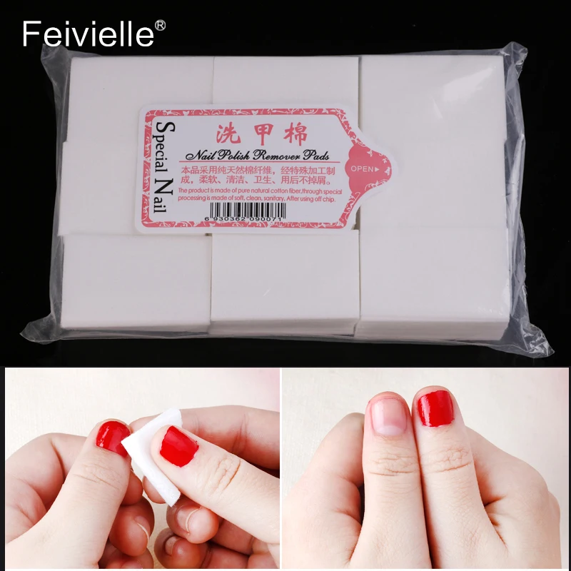 Feivielle Новые 1000 шт Салфетки хлопковые салфетки безворсовое средство для снятия