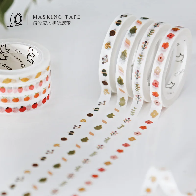 4 шт./упак. милые садовые фрукты Washi лента Diy стикер для канцелярских товаров