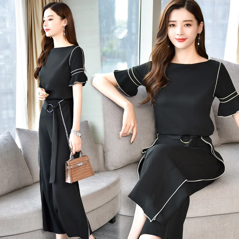 Женский Повседневный комплект из 2 предметов летний костюм топа в полоску с