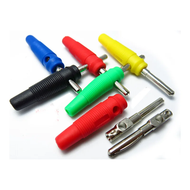 10 шт./лот 4 мм паяльная Штабелируемая Банановая штепсельная вилка 20 А мощная