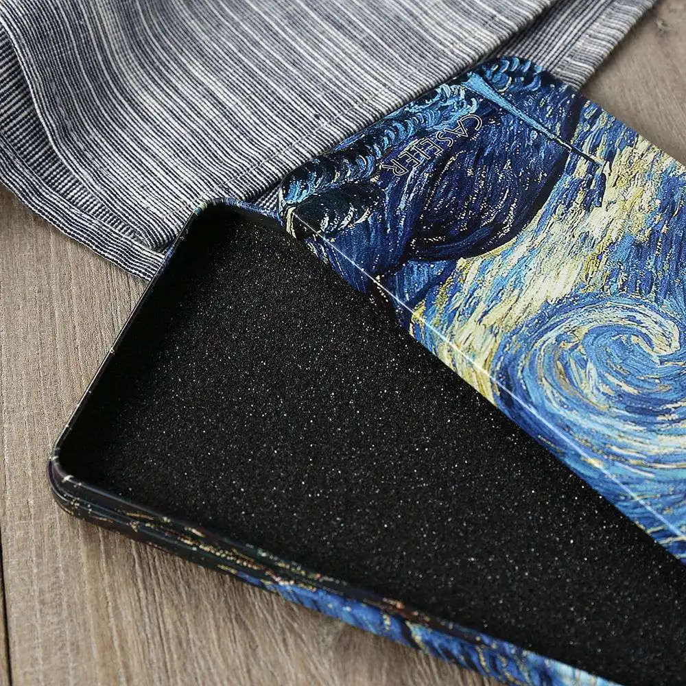CASEIER Starry Night Phone Case + Gift Box For iPhone 5 6 7 8 Plus X Emboss Patterned Cover New Year Unique Funda Capinha |