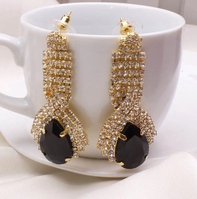 Женские винтажные серьги из горного хрусталя элегантные 2018|stud earrings|earrings womenstud