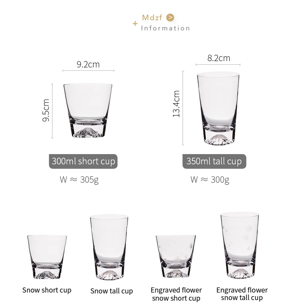 MDZF SWEETHOME Transparent Glass Cup Heat-resistant Durable Wine Whiskey Juice Milk Cup for Home Bar