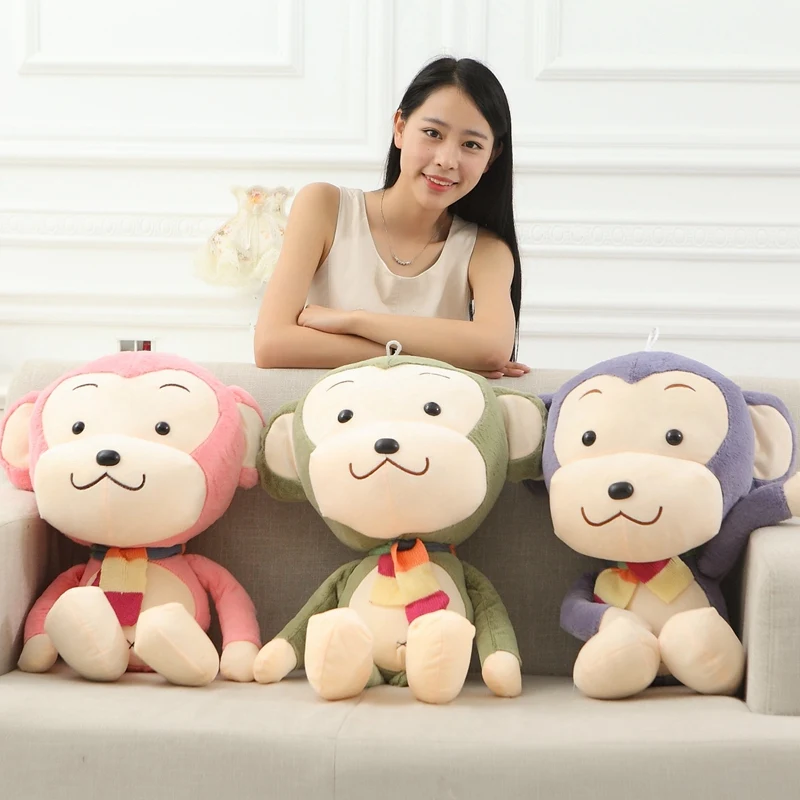 Прекрасный шарф обезьянка пара маленькая искусственная плюшевая игрушка