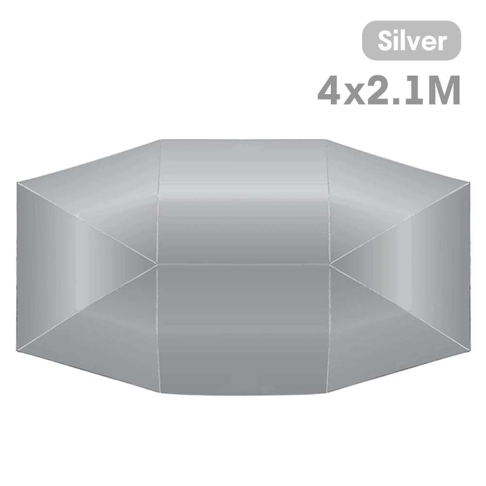 silver Автомобильный зонтик, Солнцезащитная крышка, тент, тканевый навес, защита от солнца, 400x210 см, для уличного стайлинга автомобилей - Название цвета: silver
