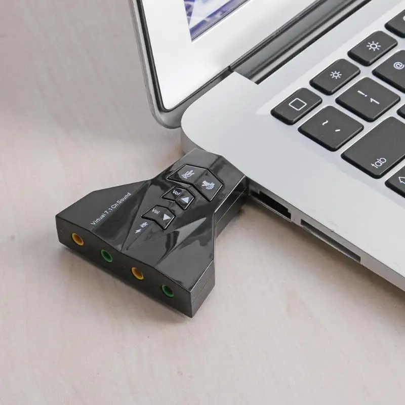 USB звуковая карта двойной микрофон гарнитура 3D Аудио карта конвертер Звуковая карта Виртуальная 7,1 канал USB 2,0 аудио адаптер