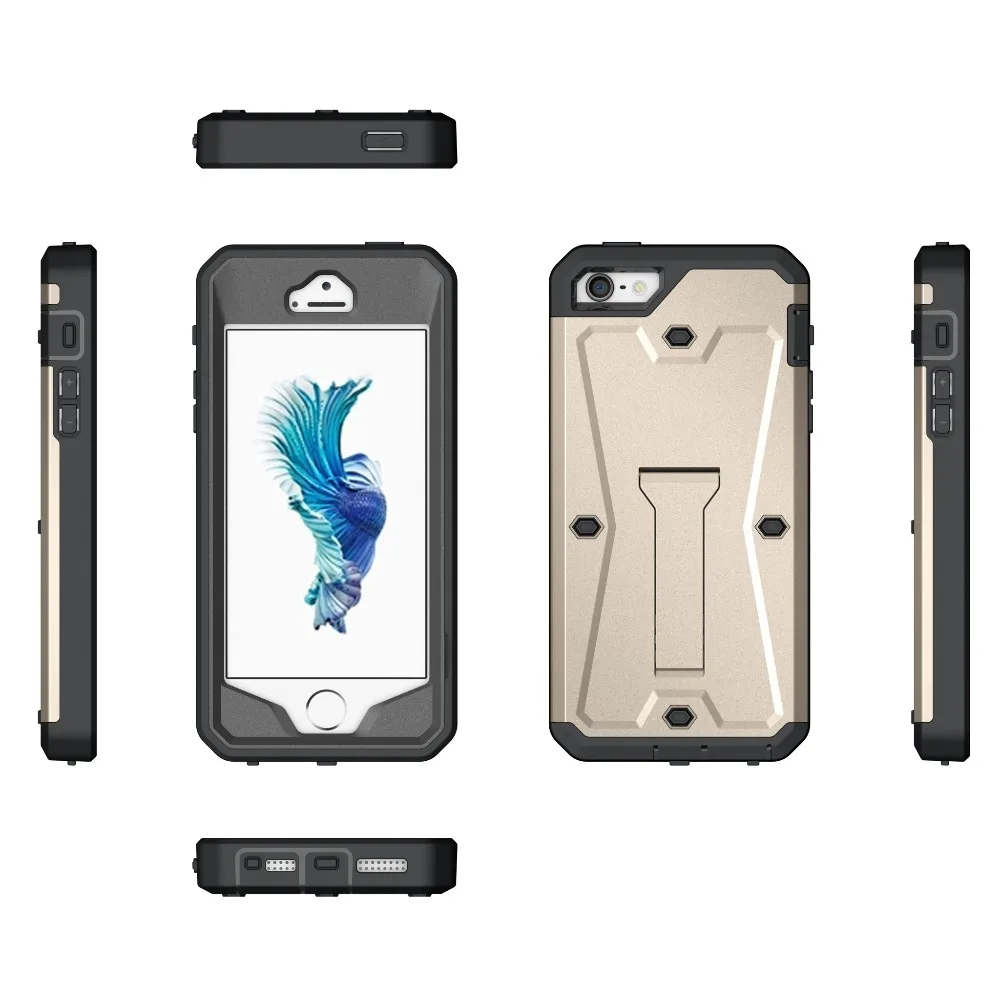 KSELF Full Protective Case For iPhone 5s SE Cover Built in Screen Protector Shockproof 2019 Protectiv |