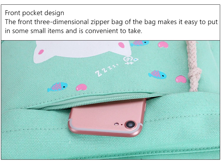Fashion female backpack 5 Pcs/set Casual Rucksack Women School Backpacks Schoolbags School For Girl Teenagers Canvas Backpack