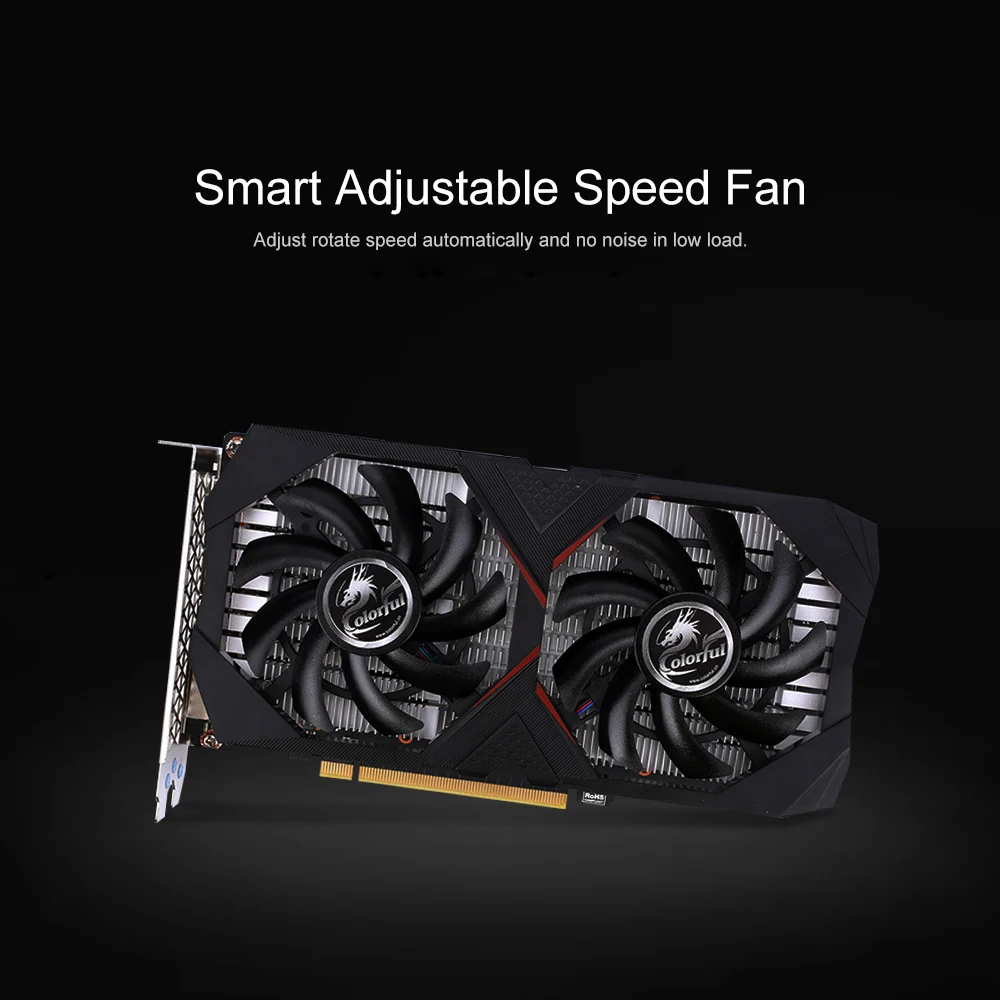 Красочные GeForce GTX 1650 4G графическая карта GDDR5 NVIDIA PCI-E3.0 видеокарта DP+ HDMI+ DVI 128 бит 6Pin видеокарта для ПК