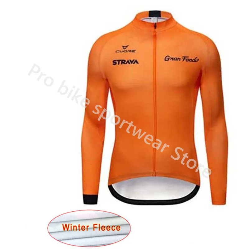 cycling jersey 04 Strava термо флис с длинным рукавом Pro team Велоспорт Джерси Спортивная одежда гоночный горный велосипед одежда Майо Ropa ciclismo - Цвет: cycling jersey 04