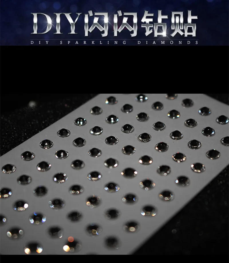 Наклейки для автомобиля диаметр 3 6 мм DIY художественные наклейки с кристаллами