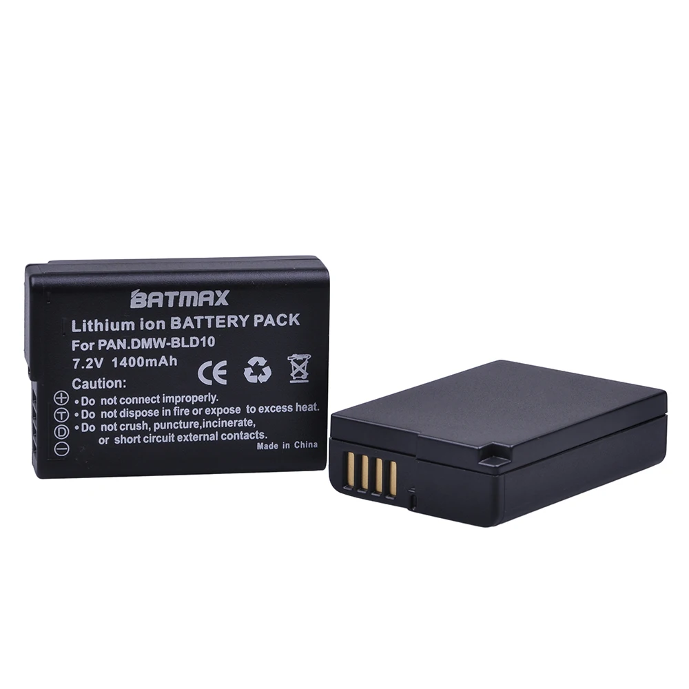 Аккумулятор для телефона Batmax 2pc 1400 мАч фотоаппаратов Panasonic DMW BLD10E BLD10 BLD10PP DMC GF2GK GF2 G3
