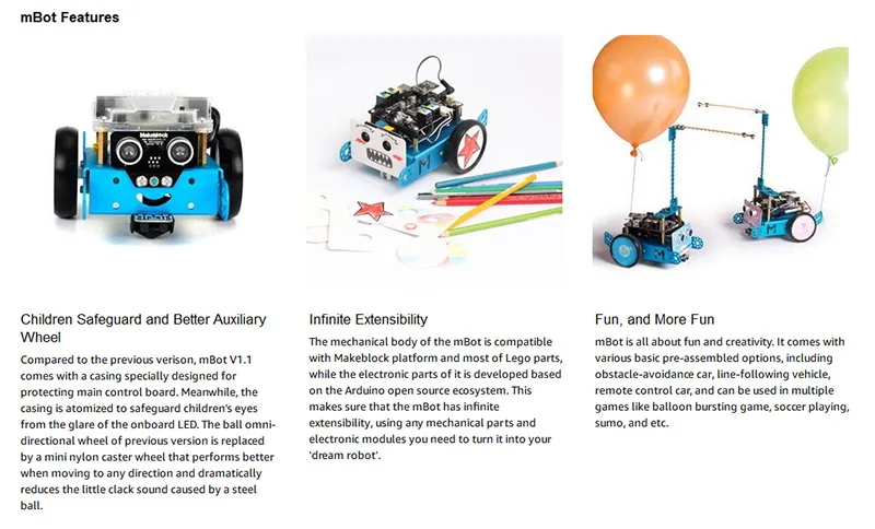 Новинка, Makeblock Mbot V1.1, программируемые детские игрушки, развивающий подарок на день рождения, скретч 2,0, Arduino, сделай сам, умный робот, автомобильный набор