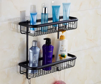 Античная черная матовая латунная вешалка для банных полотенец полка держатель