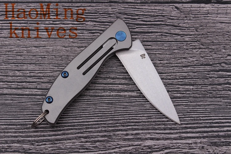 Мини брелок на цепочке складных ножей для улицы охоты кемпинга EDC инструменты D2