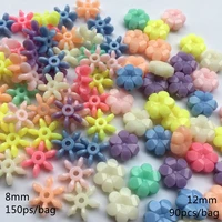 acrylic candy colorful snowflake beads for jewelry making windmill six flap plum blossom shape needlework bracelet accessory