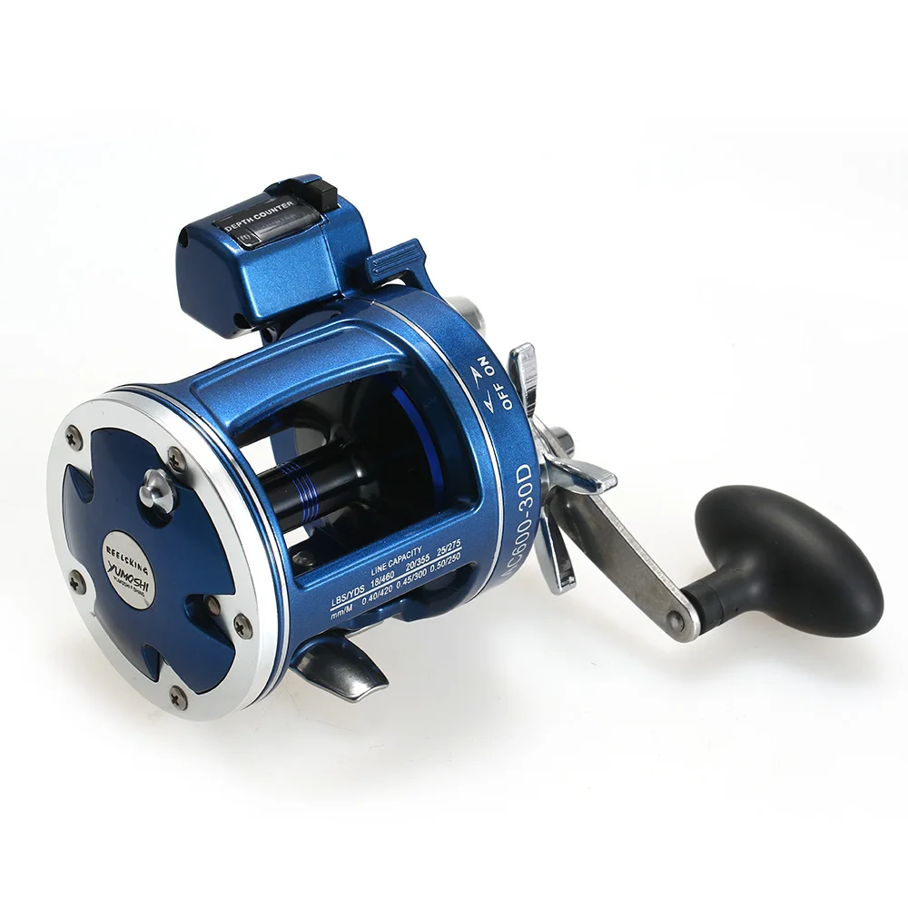 Lixada 12 Ball Bearings Fishing Reel Coils Spinning Reels Fishing Trolling Reel with Line Counter Alarm Bell Drum Reel Pesca