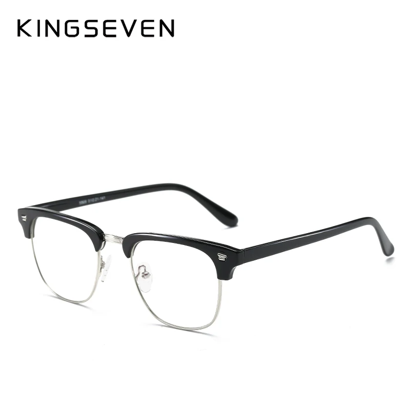C01 KINGSEVEN, очки для компьютера, Oculos de Grau, оправа для очков для мужчин и женщин, очки с голубым покрытием, антибликовое покрытие, защита от ультрафиолета - Цвет оправы: C01