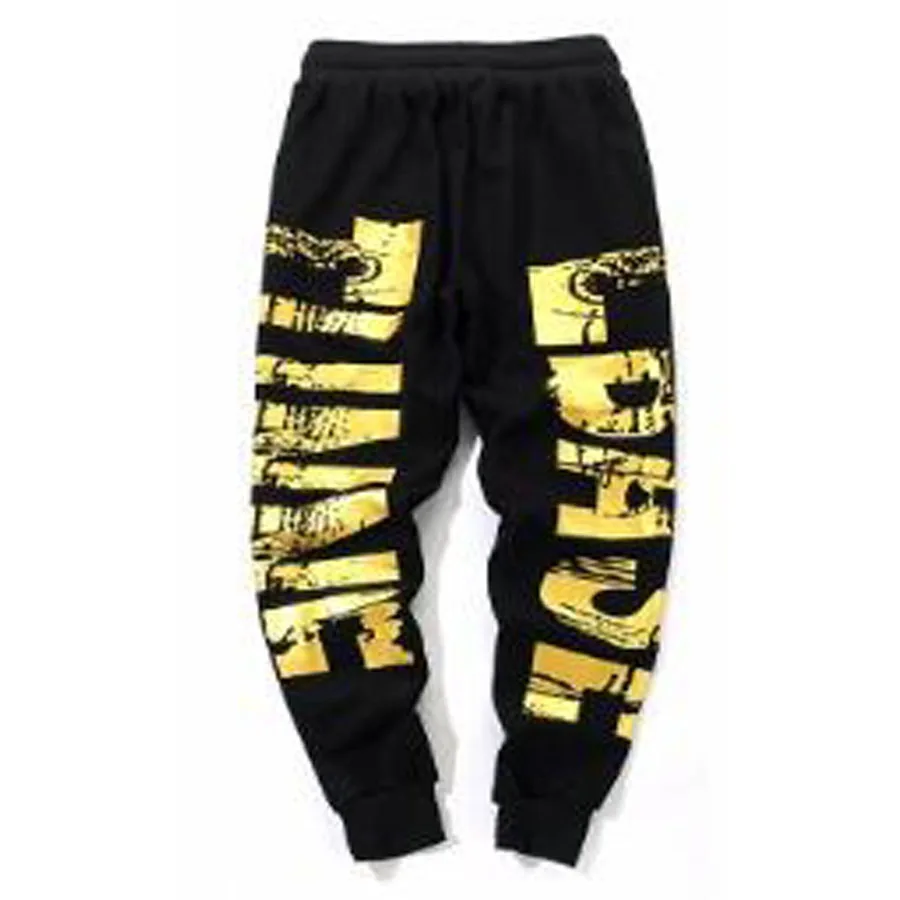 Supper Cool Men Jogger Fashion Hip Hop Harem Joggers Skinny Casual Pants Gilding Print Streetwear Harajuku Skateboard Sweatpants |