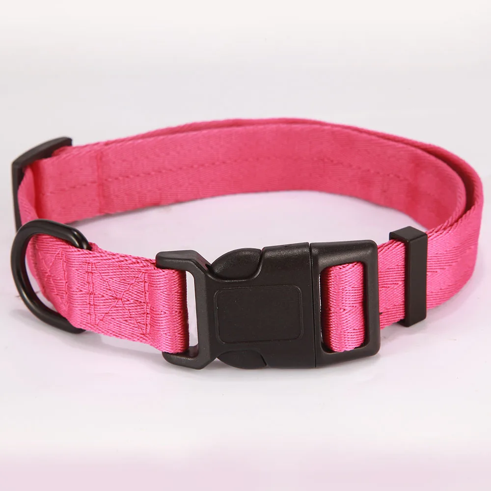 Pink Ошейник для питомца собаки, регулируемый ошейник для собаки, дышащий милый ошейник для маленькой кошки, средних и больших собак, щенков Аляски, сетевой ошейник YS0054 - Цвет: Pink