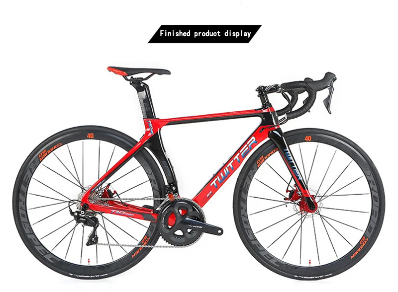 

Colorful 18K Carbon Road Bike Frame 700C Disc Brake Carbon Fibre Bicycle Frame With Carbon Bicycle Fork Seatpost BB92