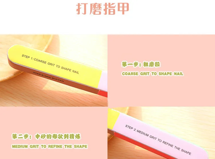 Пилочки для ногтей Dip порошок моющиеся семь различных градусов вместе пилка Грит ногтей буферизация файлы