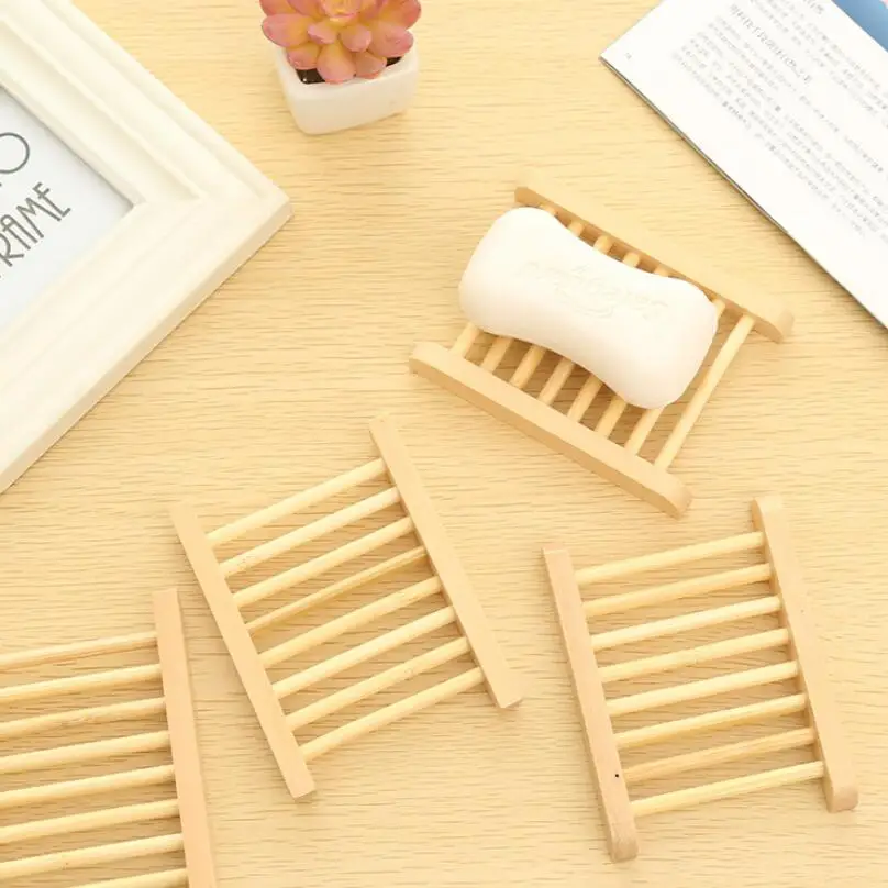 

Households Product Wood Soap Dishes Tray For Sponge Holder Bathroom Accessories LX1878