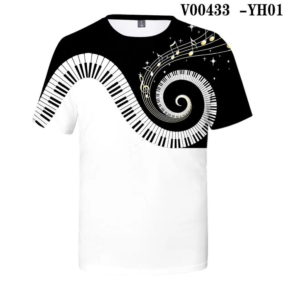YH01 WAMNI Musical Note 3D Print Hooded Sweatshirt Harajuku Piano Fashion Autumn Novelty Hight Street Hoodie Long Sleeve - Цвет: YH01
