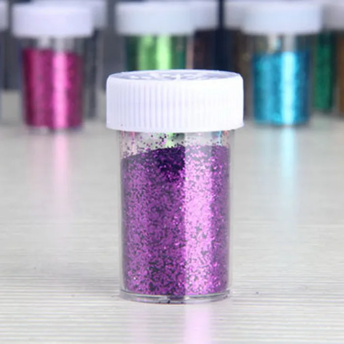 Purple Высокое качество 20 г/лот бутылка блеск порошок круглые Блестки для нейл Арта(искусство украшения ногтей) Shiney украшения аксессуары ногтей ремесла обувь наклейка для сумок - Цвет: Purple