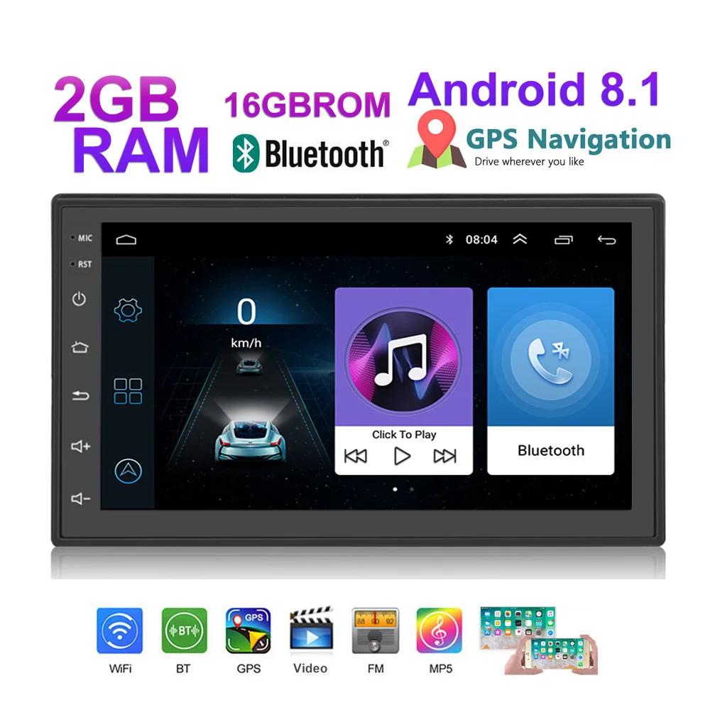 Lexxson android 8,1 2din автомобильное радио ISO для Nissan Toyota для Volkswagen Mazda gps навигация FM Мультимедиа универсальное Зеркало Ссылка