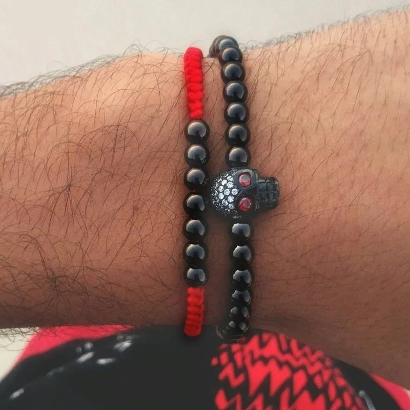 16 Fashion Multi-piece Set Mens Bracelets Temperament Geometric Beads Bracelet Men Pave Cubic Zirconia Bangle Set Jewelry Gift - Окраска металла: 16